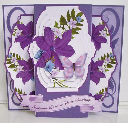 3D Pop Out Card Kit - Purple Passion by Pam Stubley