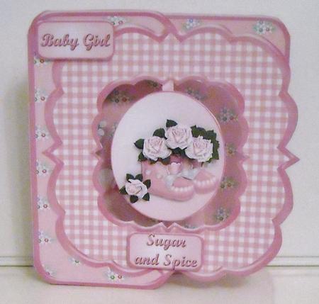 Baby Girl Pendant Card Kit by Pam Stubley