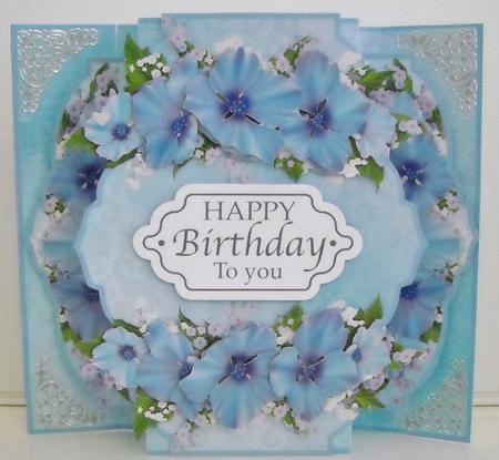 3D Pop Out Card Kit - Pretty in Blue by Pam Stubley