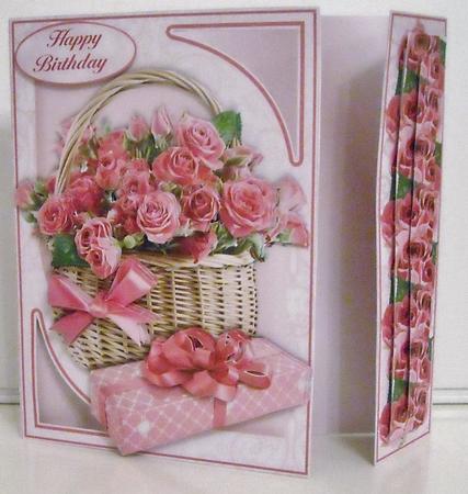 Offset Gatefold Card Kit - Rose Basket by Pam Stubley