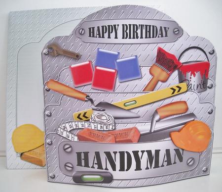 3D DIY Handyman Tools Pop Out Card Kit by Pam Stubley