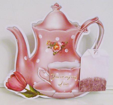 Pink Tea Pot Stand Alone Kit by Pam Stubley