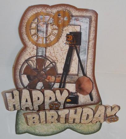 Giant Easel Tableau 3D Kit - Steampunk Father's Day/birthday by Pam Stubley