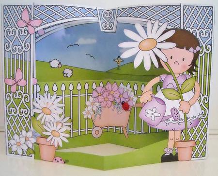 3D Girlz Suzi's Flower Scene It Card Kit by Pam Stubley