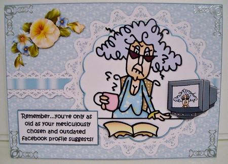 Stella and Her Facebook Profile Quick Card by Pam Stubley