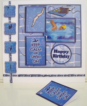 One for the Swimmer - Male - Two Page Mini-kit by Pam Stubley