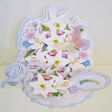 Giant Easel Tableau - Silver Wedding Anniversary by Pam Stubley