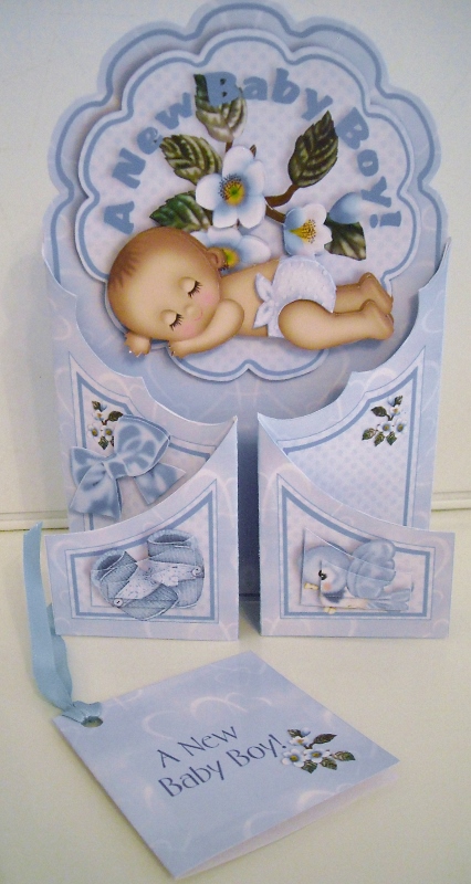 Rose Window Cascade Gatefold Kit - a New Baby Boy! by Pam Stubley