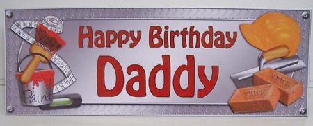 Large Dl Birthday Daddy Handyman Tools Card & 3D Decoupage by Pam Stubley
