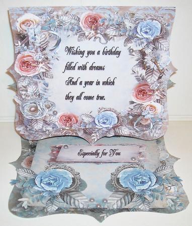 Bracket Easel Vintage Flowers by Pam Stubley