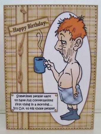 Bert Isn't a Morning Person Quick Card by Pam Stubley