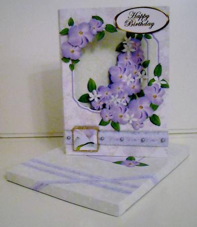 Flower Boxes 3D Card Kit - Violets by Pam Stubley