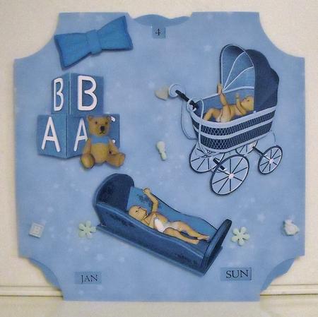 Birth Date Calendar Boy by Pam Stubley