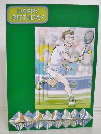 Tennis Dude 2 Pyramid by Pam Stubley