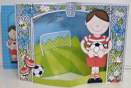 3D Boyz Bazil Plays Football Scene It Card Kit by Pam Stubley