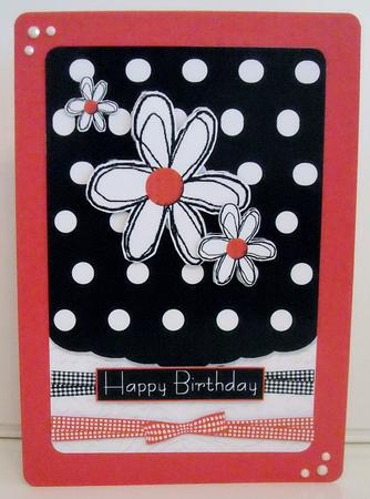 Black and White Collection Polka Dot Floral by Pam Stubley