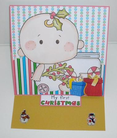 6 Inch Card - Holly Baby by Pam Stubley