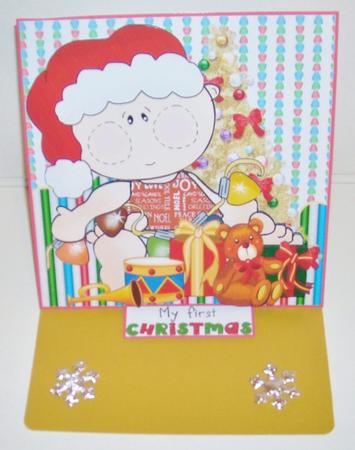 6 Inch Card - Baby with Toys by Pam Stubley