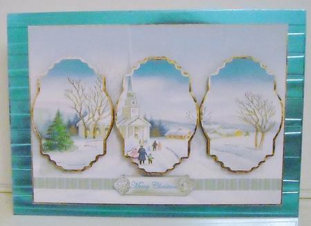 People at Christmas Panel Card with Panel Toppers by Pam Stubley