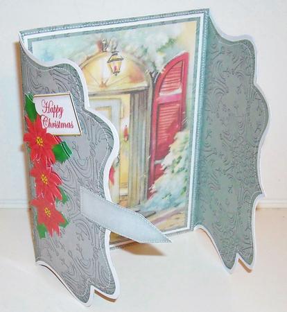 Christmas Door Silver Buckle Bracket Mini Card Kit by Pam Stubley
