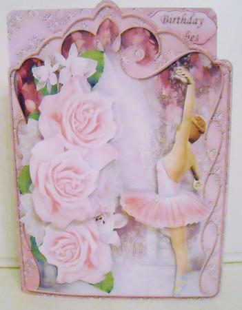 Ballet Roses Shaped Card Mini Kit by Pam Stubley
