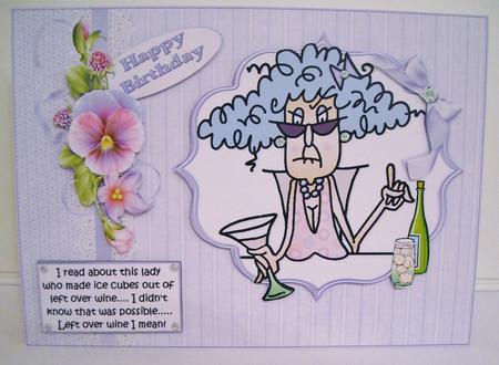 Stella and Left Over Wine Quick Card by Pam Stubley