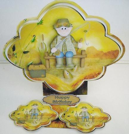 Lets Go Fishing Gentlemen's Mini Card Kit by Pam Stubley
