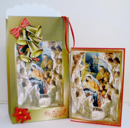 Pinch Gift Bag + Card - Sing Choirs of Angels by Pam Stubley