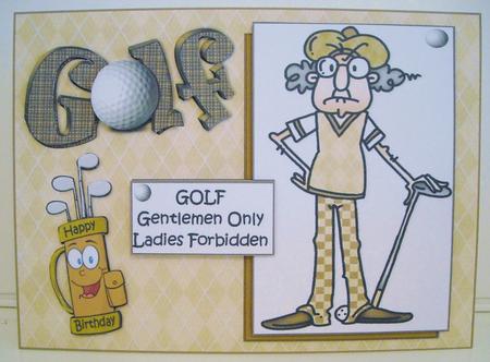 Gus Thinks Golf is Just for the Men Quick Card by Pam Stubley