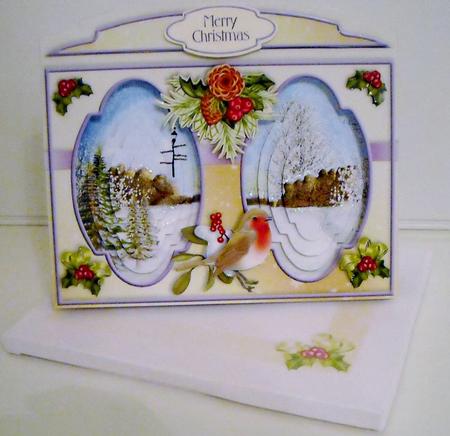 Stand-alone Easel Card Kit - Winter Countryside by Pam Stubley