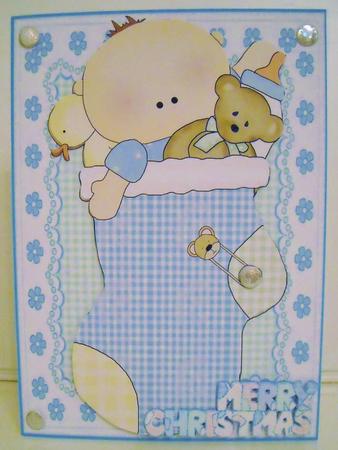 Christmas Stocking Baby 1 by Pam Stubley