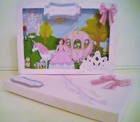 Princess Cinders 3D Frame Box Card Kit by Pam Stubley