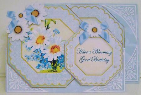 Daisies Blooming Good Birthday Double Octagon Card Kit by Pam Stubley