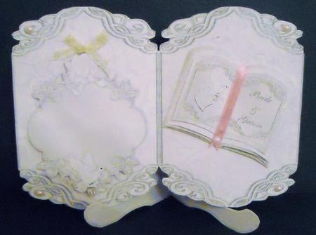 Dove White Wedding Book Plate Card & Stand Mini Kit by Pam Stubley