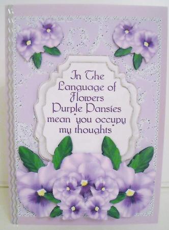 Language of Flowers - Purple Pansy by Pam Stubley