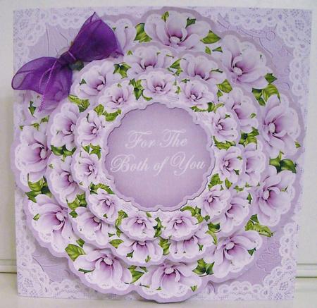 Lilac Magnolia Both of You 3D Doily Card Mini Kit by Pam Stubley