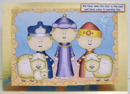 Scallop Corner Christmas - Wise Men with Sheep by Pam Stubley