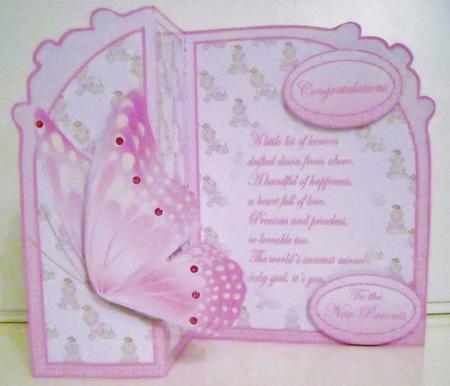 Butterfly Fold Back baby Girl by Pam Stubley