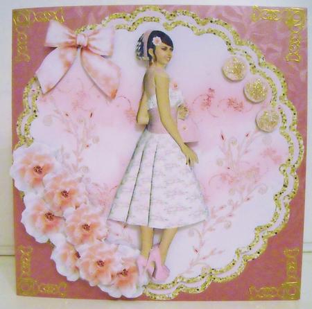 Scalloped Topper Mini Kit - Pretty in Pink with Glitter by Pam Stubley
