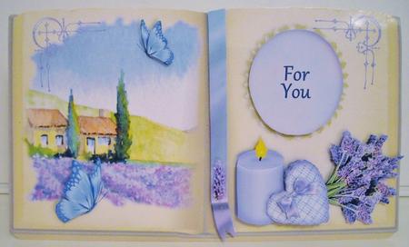 Picture Book Tent-card Mini-kit - Lavender Fields by Pam Stubley