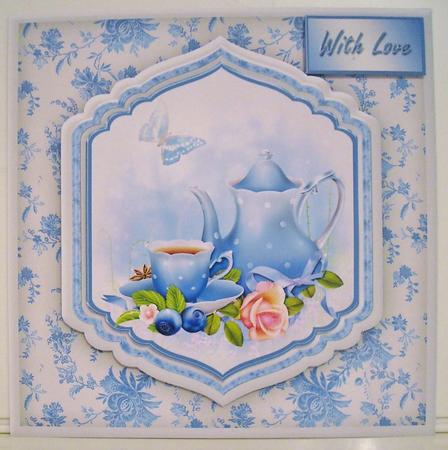 Afternoon Tea Shaped Layer Card Front Mini Kit by Pam Stubley