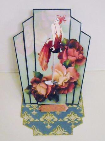Art Deco Stacker Topper - Blush Roses by Pam Stubley
