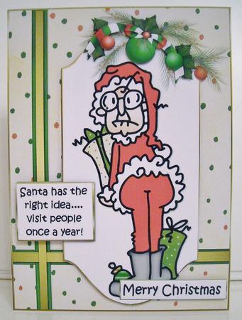 Gus Says Santa Has the Right Idea Quick Card by Pam Stubley