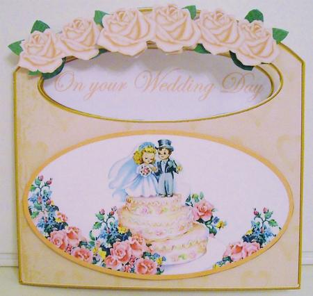 Wedding Cake Wedding Day Aperture Decoupage Card Mini Kit by Pam Stubley