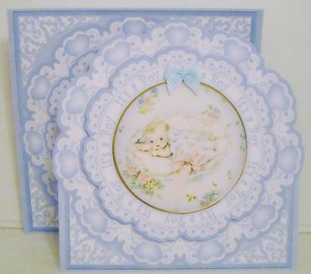 New Baby Boy Its a Boy! Picture Doily C & E Kit by Pam Stubley