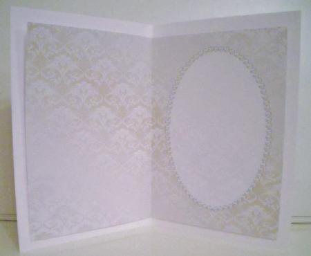 Cream Damask and Pearl Insert by Pam Stubley