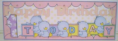 Large Dl Card - Bird Blocks - 1 Today by Pam Stubley