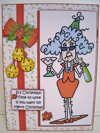 Stella It's Christmas Wine If You Want Quick Card by Pam Stubley