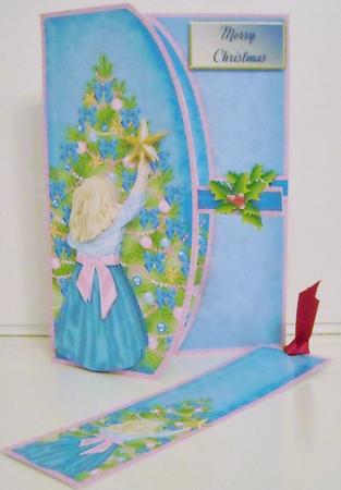 A Little Bit Blue & Pink Christmas Envelope Card Mini Kit by Pam Stubley
