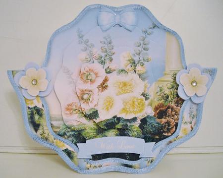 Vintage Painted Flowers Shaped Over the Edge Mini Kit by Pam Stubley